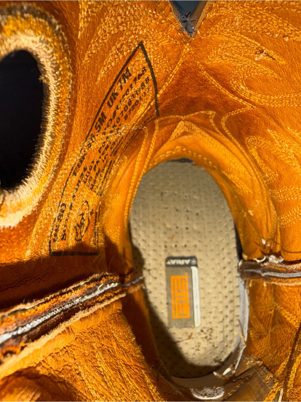 Ariat Heritage Rougstock Western Brown Leather Cowboy Boots with Square Toe 8D - Picture 9 of 11